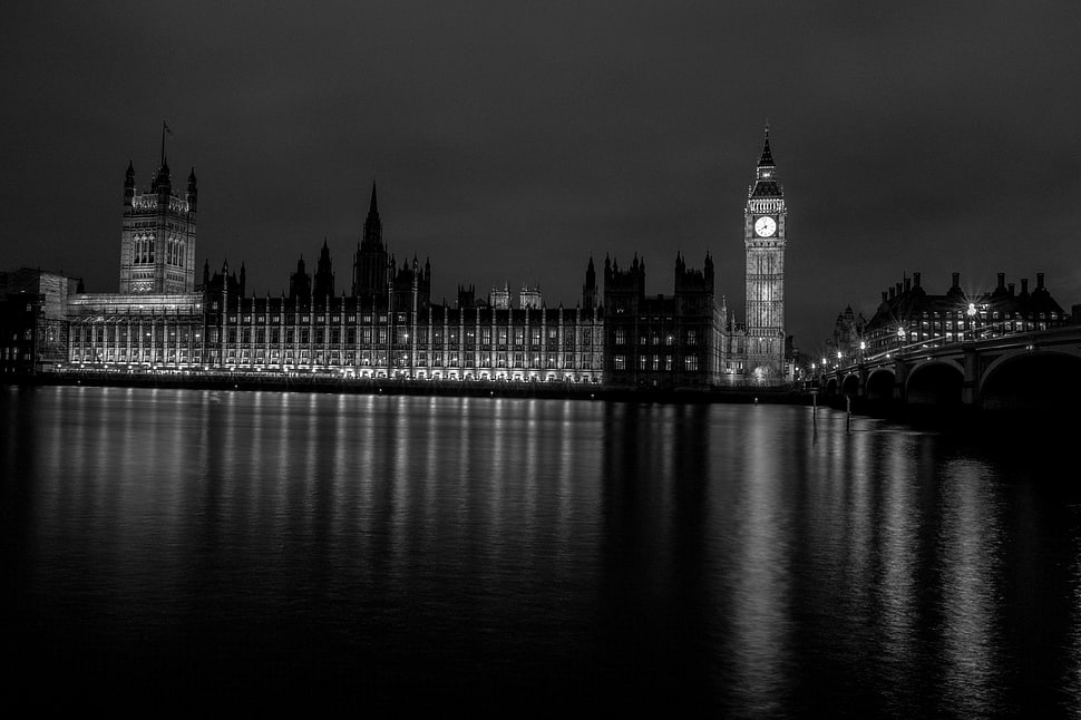 silhouette photo of Big Ben in London HD wallpaper