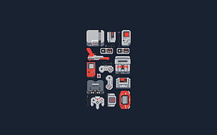 Nintendo controllers illustration HD wallpaper