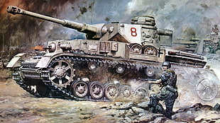 tank in war zone digital wallpaper