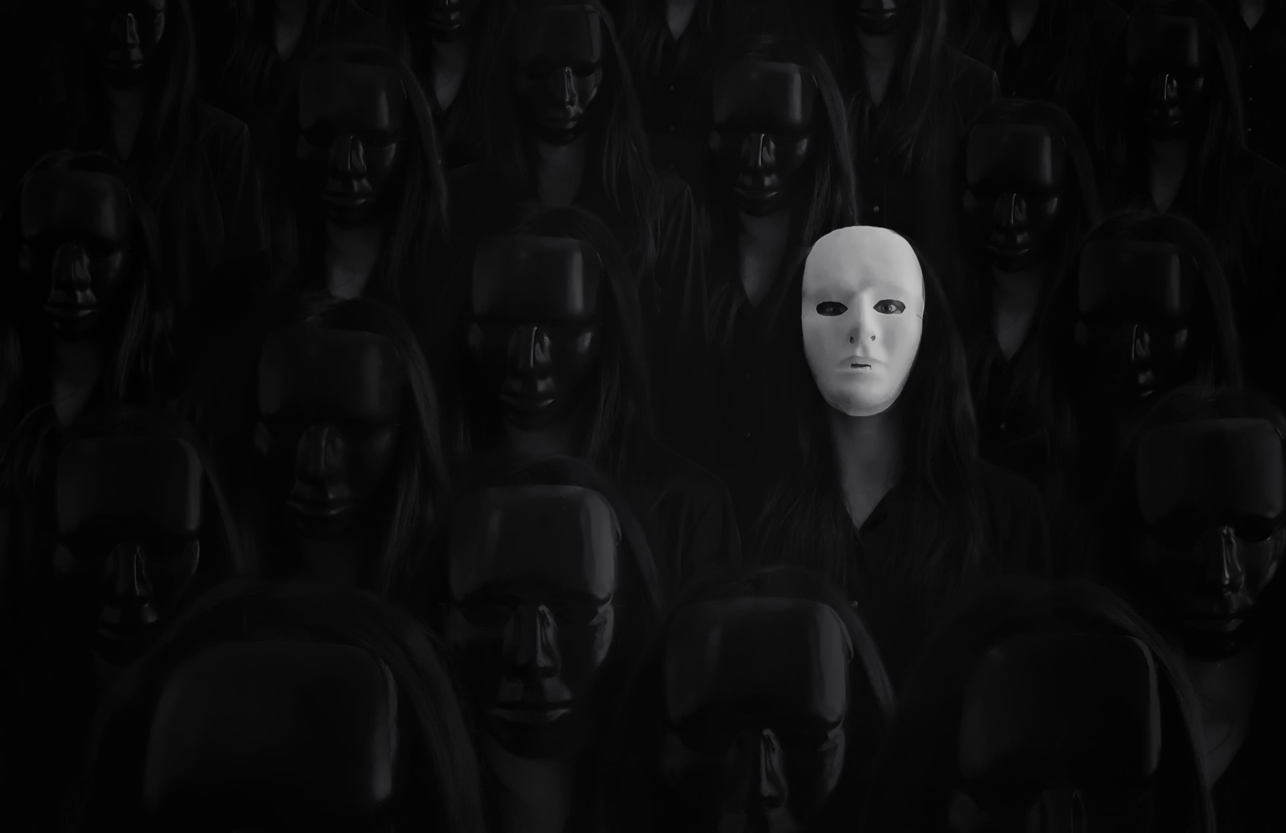 verstoring toewijzen Eenzaamheid White mask, dark, mask HD wallpaper | Wallpaper Flare