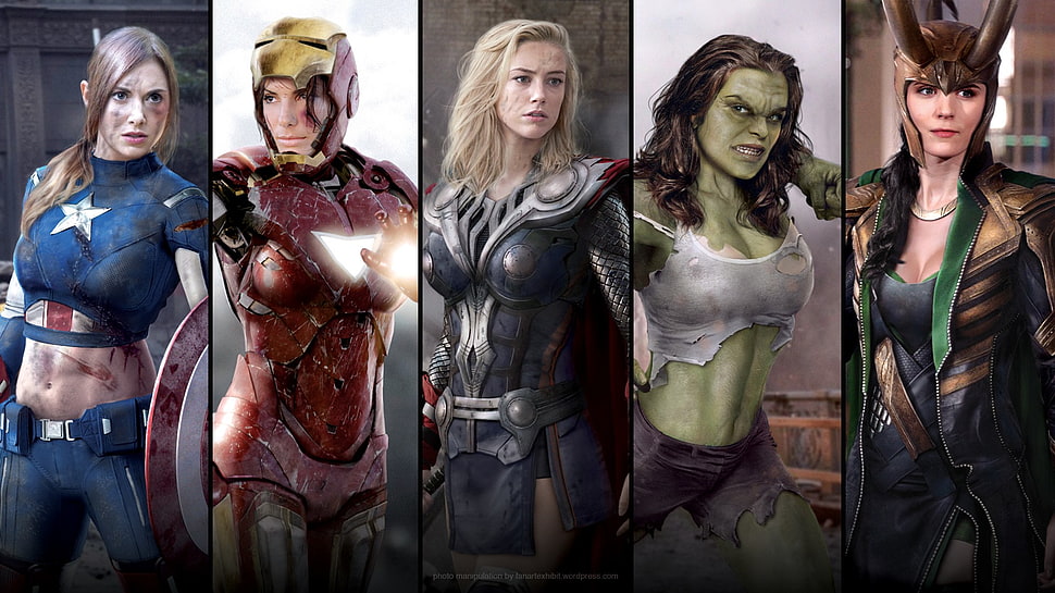women, The Avengers, hero, Captain America HD wallpaper