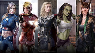 women, The Avengers, hero, Captain America