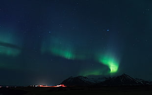 aurorae, night, nature, starry night HD wallpaper