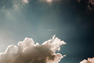 white clouds, clouds