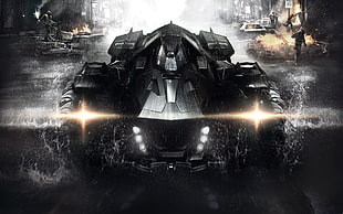 black car wallpaper, Batman: Arkham Knight, Rocksteady Studios, video games, Batman