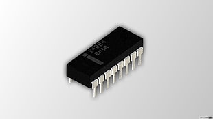 black IC part, Trixel, isometric, Intel, CPU