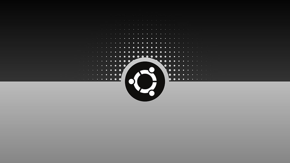 gray and black round logo clip art, computer, Ubuntu HD wallpaper
