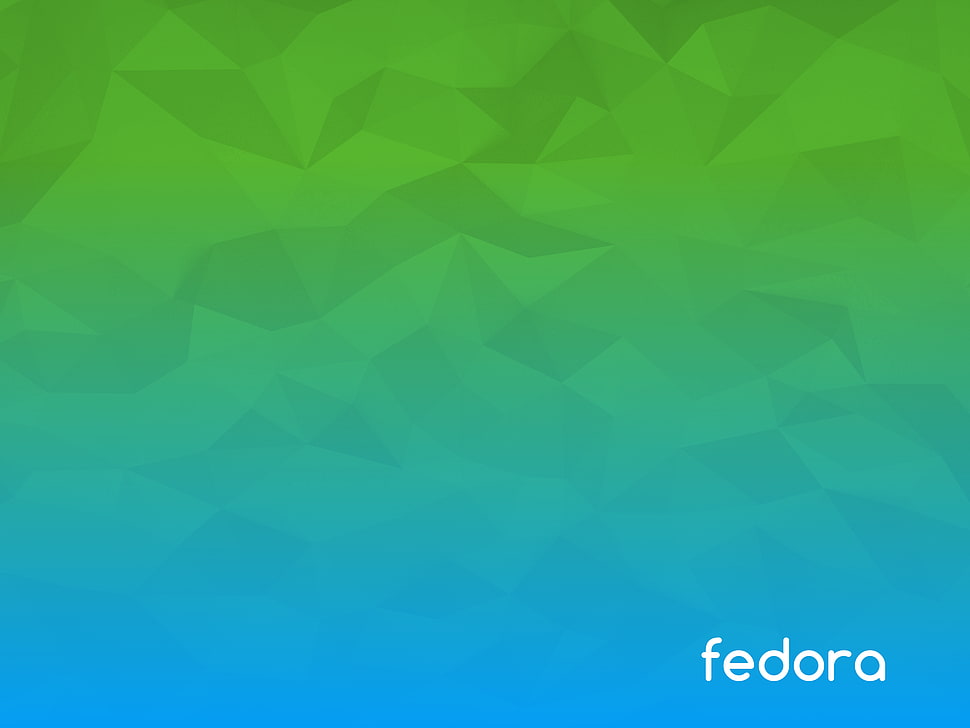 green and blue background with fedora text overlay, Fedora, Linux, GNU, operating systems HD wallpaper