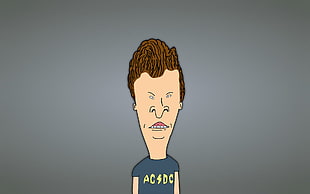 man wearing Ac Dc print shirt illustration HD wallpaper