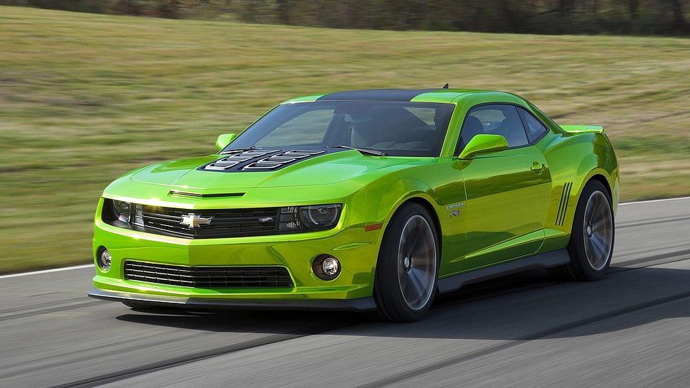 green Chevrolet coupe HD wallpaper