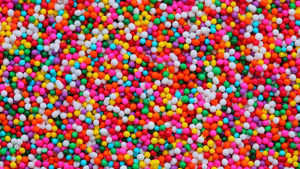 assorted-color ball lot, colorful, candies HD wallpaper