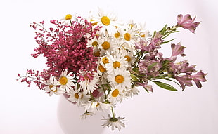 variety of flowers in vase HD wallpaper
