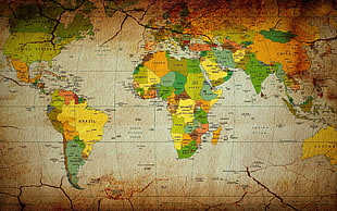 World map, map, world map HD wallpaper