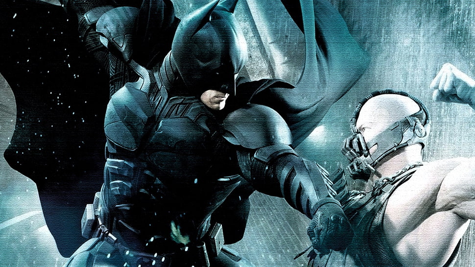 Batman and Bane digital wallpaper, The Dark Knight Rises, Batman, Bane, movies HD wallpaper