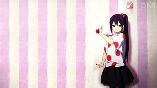black haired female anime character, anime, K-ON! HD wallpaper