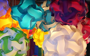 multicolored abstract decors