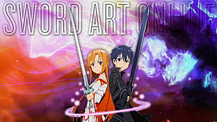 Sword Art Online digital wallpaper, Sword Art Online, Kirigaya Kazuto, Yuuki Asuna
