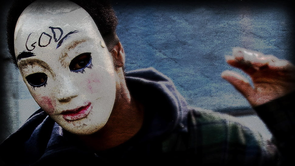 me's black and green plaid hooded jacket, mask, movies, The Purge: Anarchy HD wallpaper