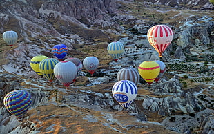 Hot Air Balloon lot during daytime