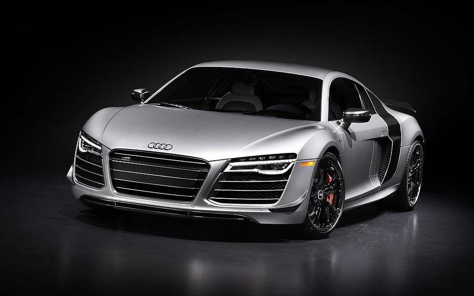 gray Audi sports car HD wallpaper