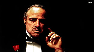 men's black suit jacket, The Godfather, Marlon Brando, Photoshop, Vito Corleone