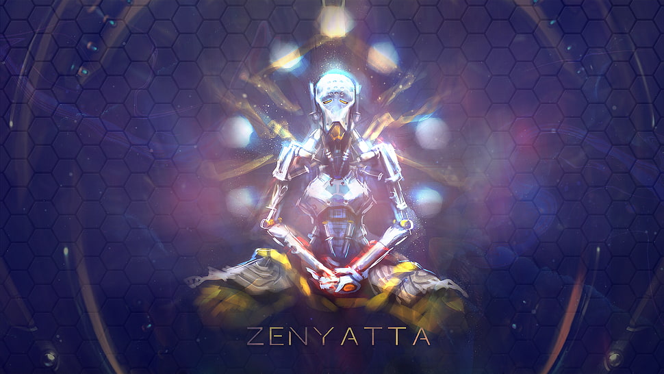 Zenyatta digital wallpaper, Overwatch, video games HD wallpaper