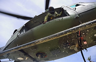 green helicopter, helicopters, combat, pilot, army