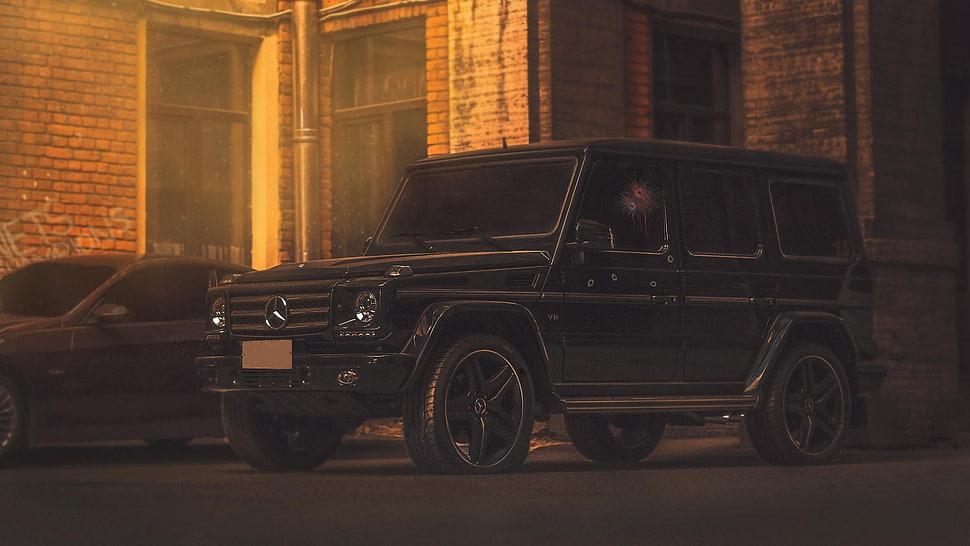 black single cab pickup truck with camper shell, car HD wallpaper