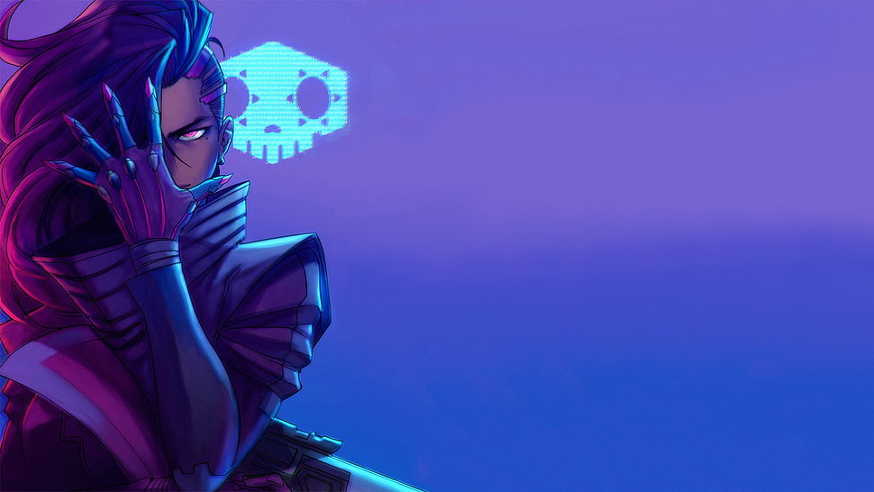 anime character poster, Sombra (Overwatch), Overwatch, Blizzard Entertainment, video games HD wallpaper