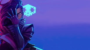 anime character poster, Sombra (Overwatch), Overwatch, Blizzard Entertainment, video games