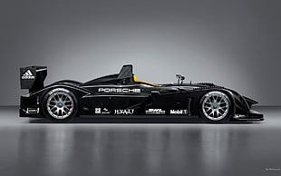 black Porsche race vehicle, car, Porsche, Porsche RS Spyder, race cars HD wallpaper