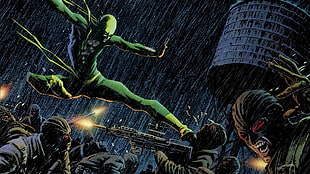 green and black string lights, Marvel Comics, Iron Fist