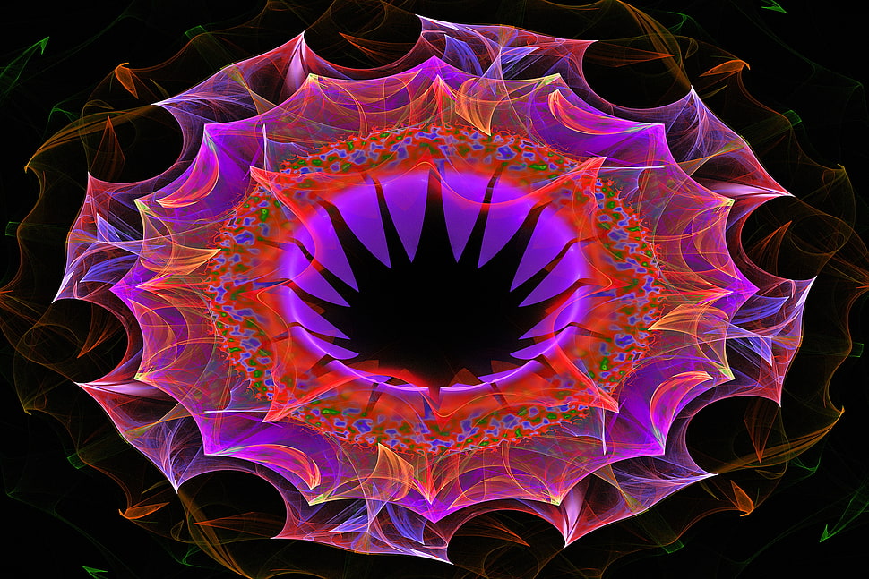 pink and purple abstract illustration HD wallpaper