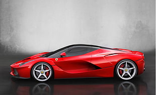 red Ferrari LaFerrari HD wallpaper