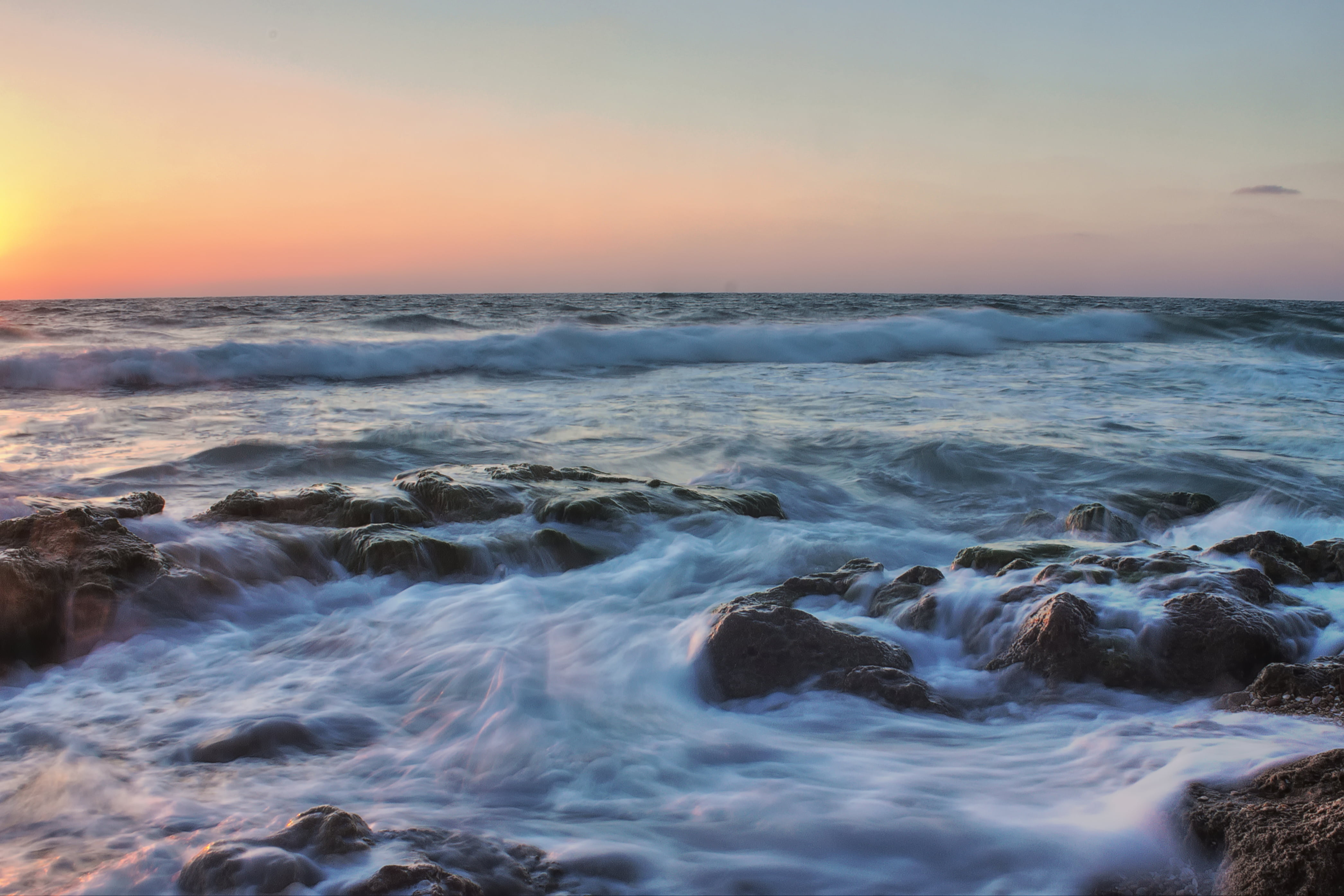 landscape photography of sea wave