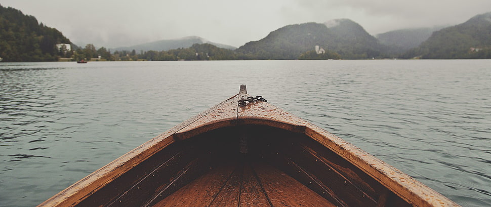 black and brown wooden table, ultra-wide, photography, boat HD wallpaper