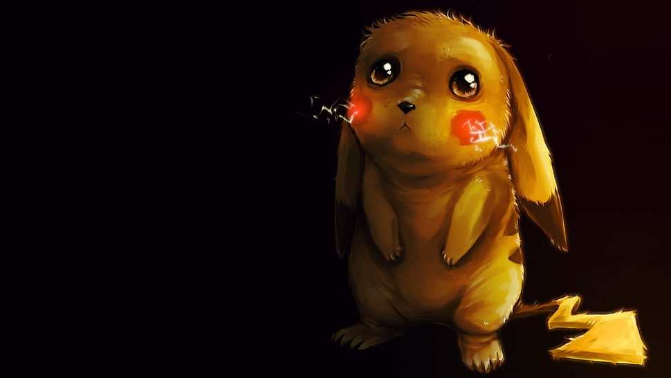 Pokemon Pikachu, Pikachu, Pokémon, simple background, artwork HD wallpaper