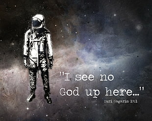 I See No God Up Here quotes wallpaper, atheism