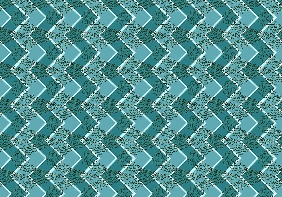 green zigzag illustration HD wallpaper