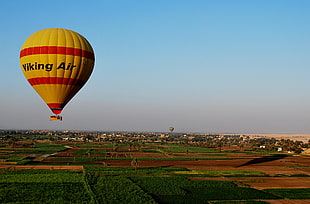 hot air balloon on field