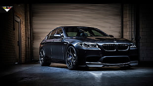 black BMW sedan, car, BMW, BMW M5, vehicle HD wallpaper