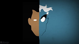 DC Two Face illustration, DC Comics, hero, Batman, Two-Face
