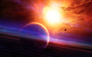 planet and sun illustration