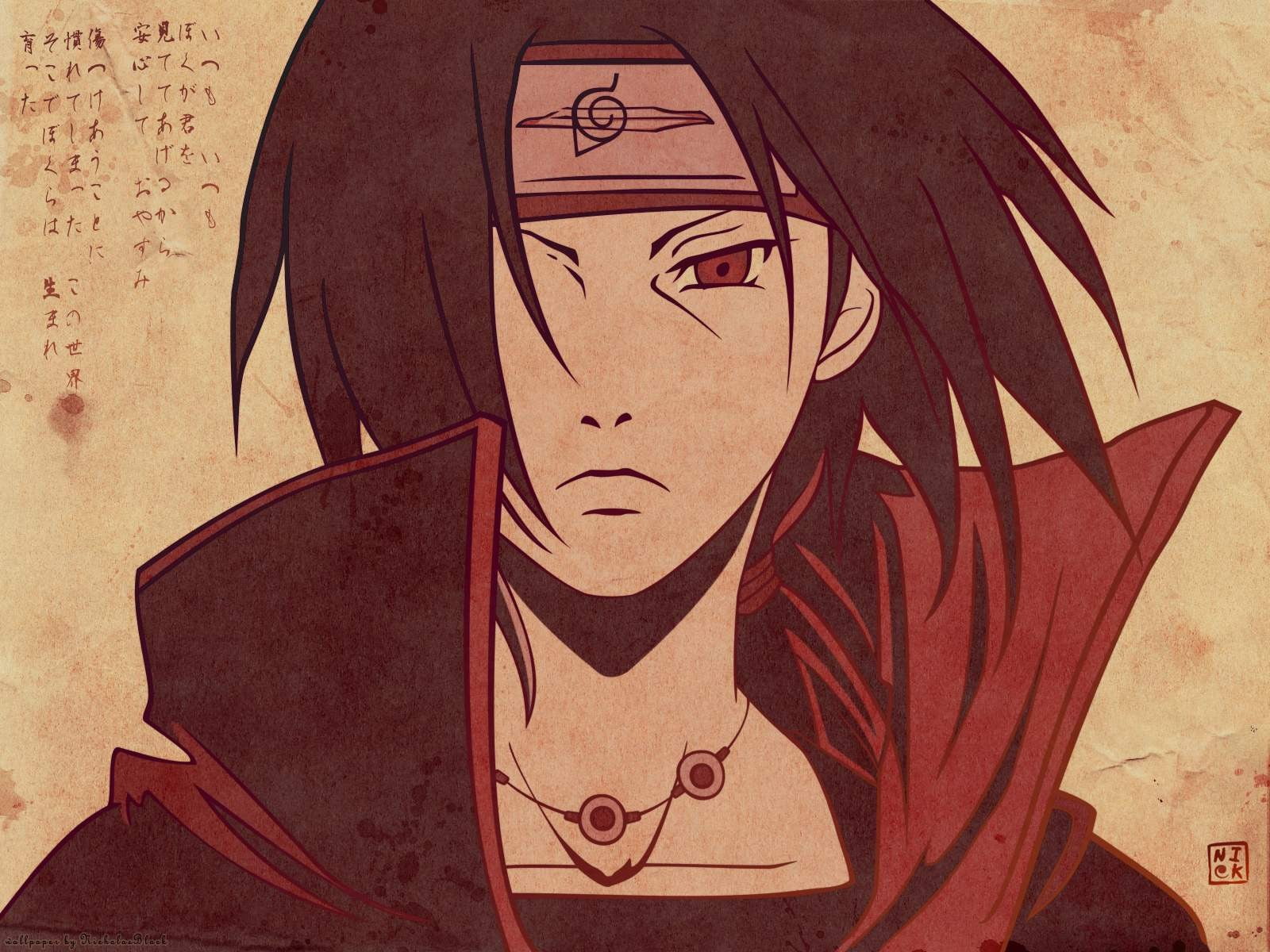 Uchiha Itachi illustration, Naruto Shippuuden, Uchiha Itachi, red eyes, Akatsuki