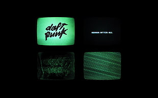 green and black daft punk device HD wallpaper