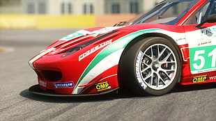 red Ferrari sports car, car, video games, racing simulators, Assetto Corsa
