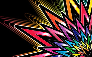 multicolored spiky illustration