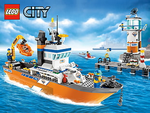 Lego City warship poster