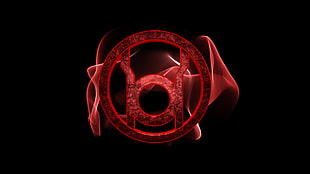red and black logo, DC Comics, Green Lantern HD wallpaper