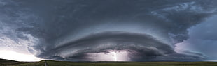 thunderstorm clouds, lightning HD wallpaper